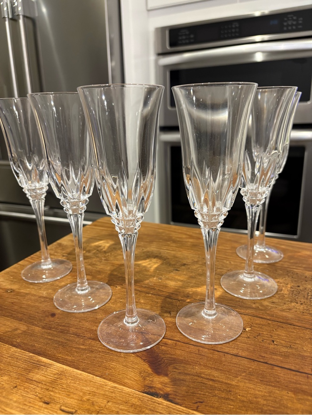 Cristal D’Argues Castel Crystal Champagne Flutes - Set of 6